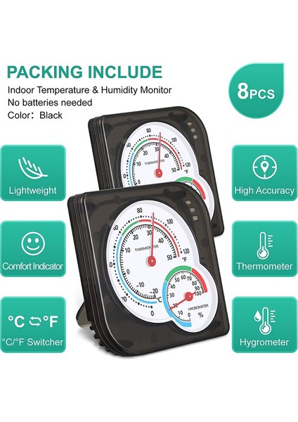 Parça Mini Kapalı Termometre Higrometre Sıcaklık Nem Doğru Monitör Oda Termometresi Ev Için, Siyah (Yurt Dışından) modelleri