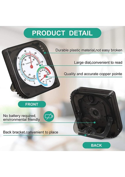 Parça Mini Kapalı Termometre Higrometre Sıcaklık Nem Doğru Monitör Oda Termometresi Ev Için, Siyah (Yurt Dışından) fırsatları