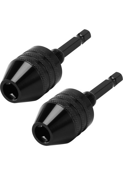 2x 0.3-8mm 1/4 Inç Anahtarsız Matkap Chuck Tornavida Darbeli Sürücü Adaptörü Hex Shank Matkap Öğütücü (Yurt Dışından)