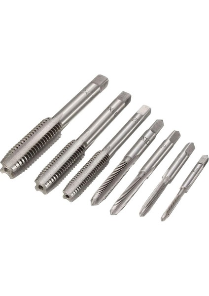 Flyeer 7 Adet M3 To M12 Metal El Vida Makinesi Metrik Konik Fiş Dokunun Matkap Ucu Kiti Gümüş (Yurt Dışından)