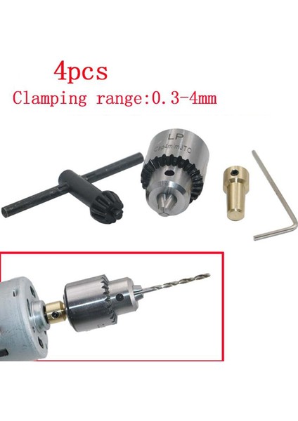 Takım Mini Matkap Chuck Mikro 0.3-4mm Konik Monteli Matkap Chuck ve Anahtar Podazz (Yurt Dışından)