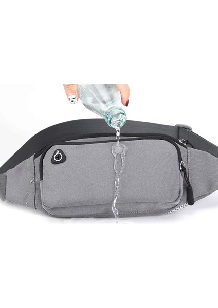 Erkek Kadın Bel Su Geçirmez Fanny Paketi Erkekler Kadınlar Için Çanta Kemeri Serseri Kalça Göbek Omuz Crossbody Çapraz Vücut Yan Çanta Kanguru (Yurt Dışından)