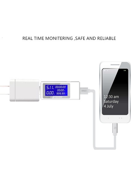 Xhhdqes USB Test Cihazı Akım 4-30 V Gerilim Ölçer Zamanlama Ampermetre Dijital Monitör Kesme Göstergesi Şarj Cihazı Test Cihazı (Yurt Dışından) fırsatları