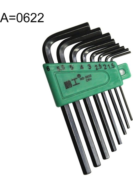 Penggong 8 Adet Evrensel Metrik 1.5-6mm Altıgen Anahtar Anahtarı Ingiliz Anahtarı Takımı El Aleti (Yurt Dışından)