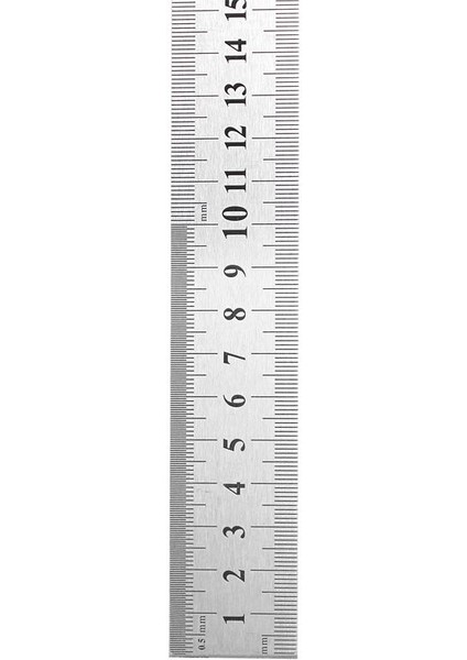 Paslanmaz Çelik Çift Taraflı Ölçü Düz Kenar Cetvel 60CM/24 (Yurt Dışından)