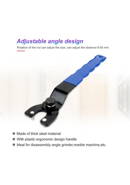 Ayarlanabilir Pin Anahtarı Plastik Saplı Açı Öğütücü Anahtar Pin Anahtarı Ev Anahtarları Anahtarı Onarım Aracı 8-50MM (Yurt Dışından)