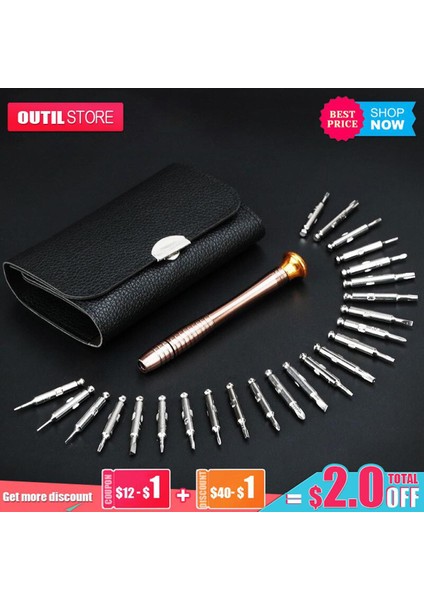 25 Adet Cep Mini Hassas Tornavida Bit Seti Dizüstü Iphone Cep Telefonu Çoklu Onarım Sökme Aracı Torx Tornavida (Yurt Dışından)
