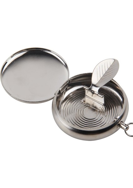 Paslanmaz Çelik Portatif Yuvarlak Küllük (Anahtarlıklı)-Gümüş Rastgele Desen (Yurt Dışından) modelleri