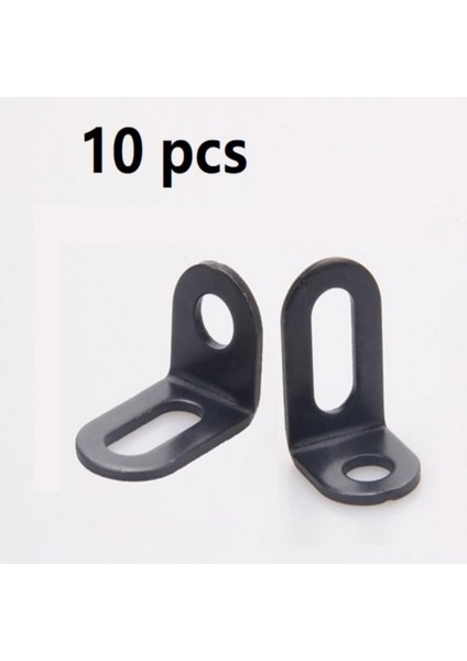 10 Adet Metal Köşe Parantez Parantez Sağ Açı L Şekli Brace Braketi Siyah Mpj (Yurt Dışından) fiyatları