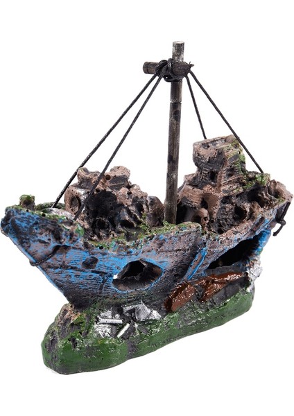 Balık Tankı Mağara Dekorasyonu Akvaryum Süs Batığı Batık Gemi Yelkenli Tekne (Yurt Dışından) modelleri