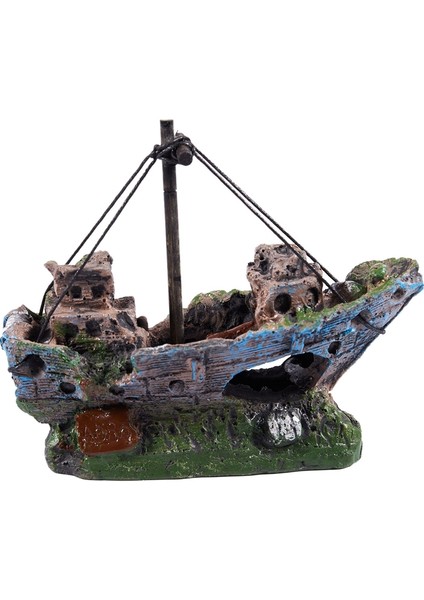 Balık Tankı Mağara Dekorasyonu Akvaryum Süs Batığı Batık Gemi Yelkenli Tekne (Yurt Dışından) indirimleri