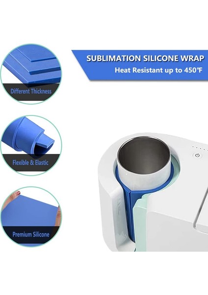 Cricut Mug ile Uyumlu Süblimasyon Kupa Sargı, Isıya Dayanıklı Bantlı 3 Kalınlıkta Silikon Sarma, Boşluklu Kupalar Için (Yurt Dışından) modelleri