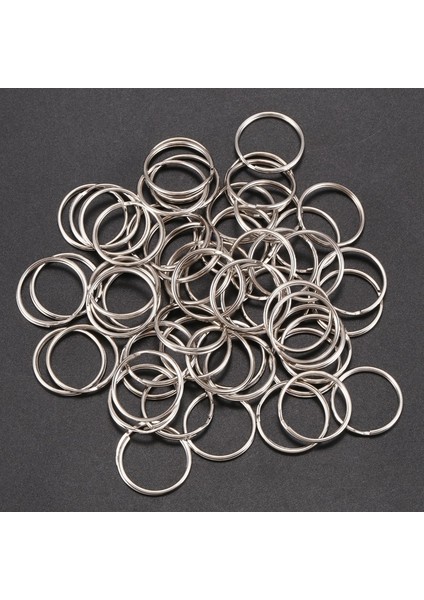 60 Adet 20MM Dış Çap Evrensel Bölünmüş Anahtarlıklar Anahtarlık Tutucular (Yurt Dışından)
