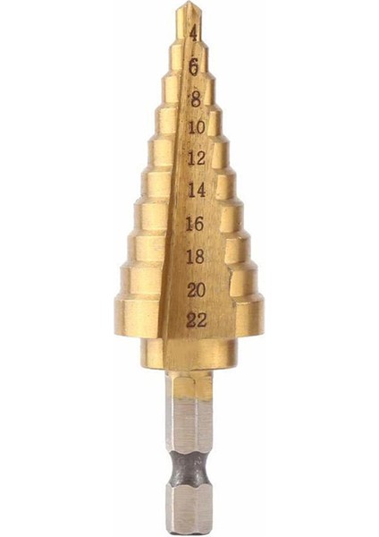 4-22 mm Hss Hex Titanyum Koni Matkap Ucu Delik Kesici Çelik Delme Güç Aracı Sevıch (Yurt Dışından)