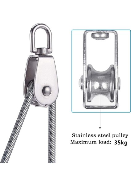Adet Tek Lley Blok M15 Paslanmaz Çelik Küçük Lley Makaralı Halat Kablosu Için Açık Havada 360°DÖNEBILEN Gümüş Lley (Yurt Dışından) indirimleri