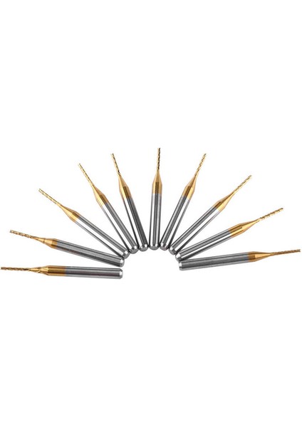10 Adet Titanyum Kaplama Karbür 3.175X1MM End Mill Gravür Uçları Cnc Kesiciler Yeni (Yurt Dışından)