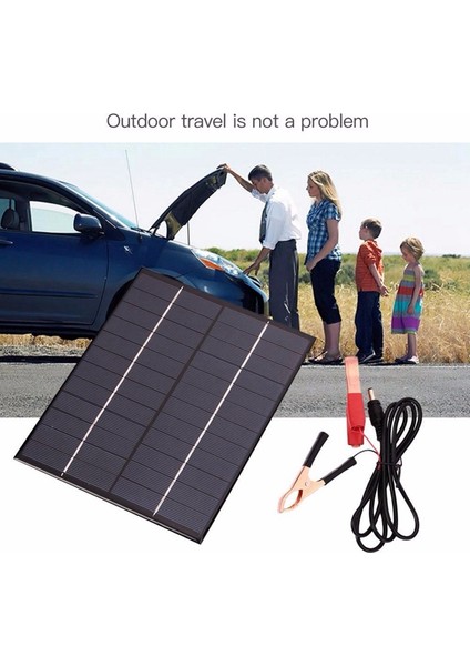 5.5W 12V Güneş Panelı Şarj Cihazı D Su Geçirmez Polikristal Plaka Açık Acil Durum Şarj Cihazı D Tekne Araba Motosiklet Açık (Yurt Dışından) fırsatları