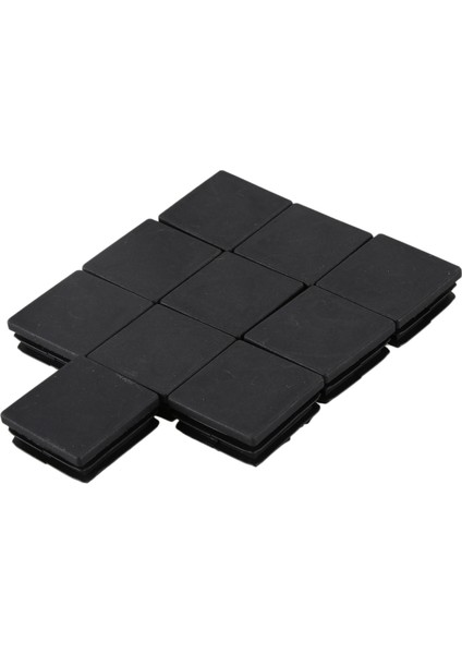 Boru Tapası-10 x Kare Boru Ekleme Kapağı-Siyah (Yurt Dışından) fiyatları
