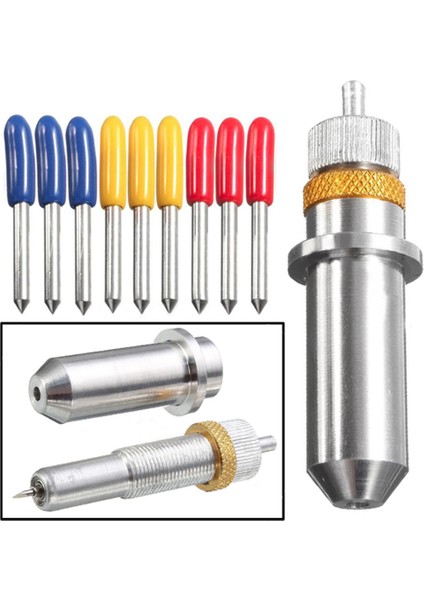 Quanbu 1 Adet Tungsten Çelik Oyma Çizim Kesici Bıçak Tutucu 9 Adet 30/45/60 Derece Vinil Kesici Bıçaklar 23X2MM (Yurt Dışından)
