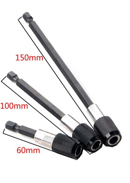 60/100/150MM 1/4 Hızlı Açılan Hex Shank Elektrikli Matkap Tornavida Bit Tutucu (Yurt Dışından)