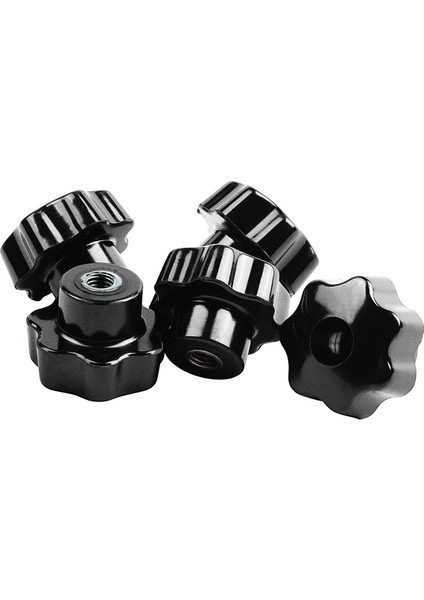 5 Adet Siyah Yıldız Kavrama Topuzları, Dişi Diş Çapı 8mm, Kafa Çapı 40MM ve 6 Adet M6 x 50 mm (Yurt Dışından) modelleri