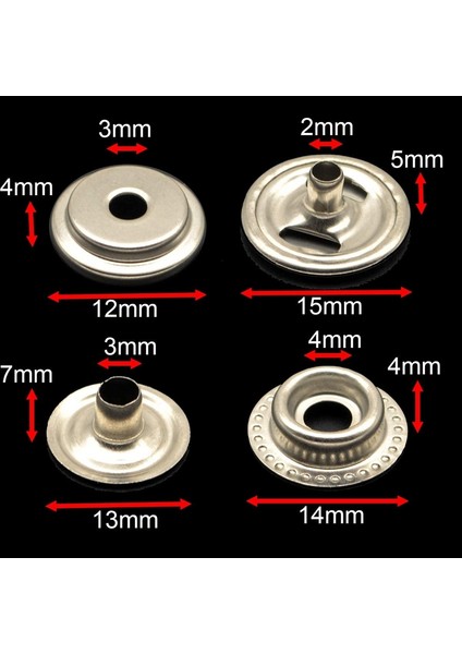 72 Adet 15 mm Paslanmaz Çelik Bağlantı Elemanı Yapış Çıtçıt Düğmesi Deniz Tekne Kanvas Delme Seti Araç Kiti Gümüş (Yurt Dışından) indirimleri