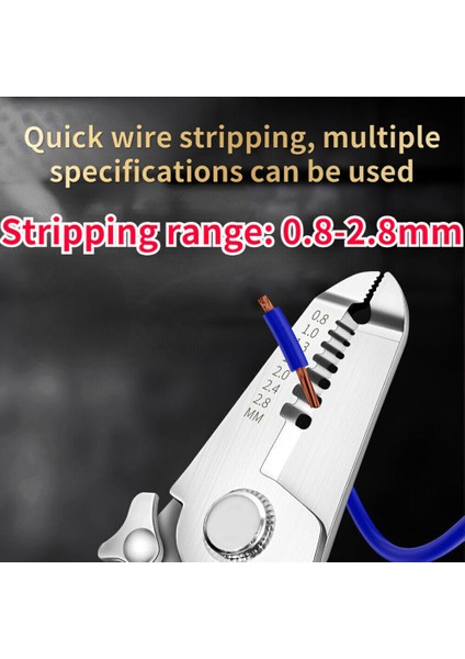 Adet Tel Stripper Pense Çok Fonksiyonlu Elektrik Kablo Crimper Kesici Alet 1 Adet (Yurt Dışından)