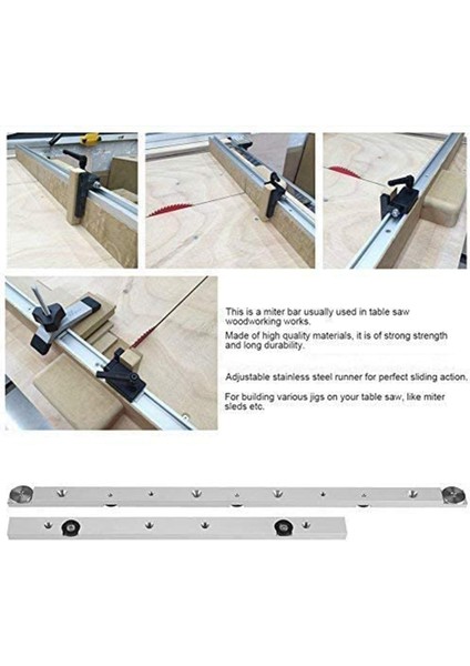 Alüminyum Alaşımlı Sürgülü Çubuk Gönye Çubuğu Ağaç Işleme Aleti (300MM) (Yurt Dışından) fiyatları