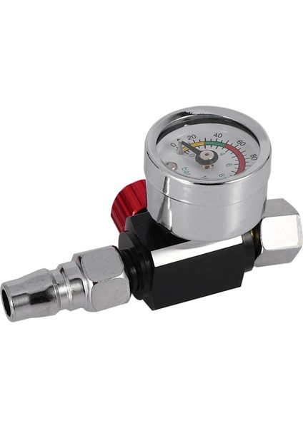 Adet 1/4 Inç Bsp Mini Hava Regülatörü Vana Aracı Dayanıklı Küçük Kuyruk Basınç Göstergesi 48X60MM Memesi ile Püskürtme Aracı (Yurt Dışından)