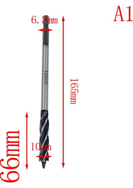 10-25MM Büküm Matkap Ucu Seti Ahşap Hızlı Kesim Burgu Marangoz Marangoz Aracı Podazz (Yurt Dışından)
