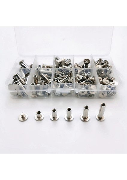 Ncanruı 80 Takım Chicago Vidaları 5 Boyutları 6 10 12 15 18MM Bağlama Vidaları Çıtçıt Perçinler, Deri, Ciltleme, Albüm, Dıy El Sanatları (Yurt Dışından) fırsatları