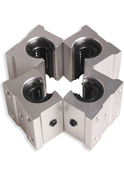 x SBR12UU 12MM Alüminyum Doğrusal Hareket Yönlendirici Rulman Bloğu, Gümüş - Gümüş (Yurt Dışından) fiyatları