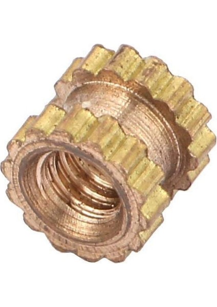 100 Adet Dişi Dişli Tırtıllı Somunlar Yuvarlak Enjeksiyon Kalıplama Pirinç Dişli Ekleme Gömme Somun Çeşitleri Kiti (M2X4 x 3.5) (Yurt Dışından)