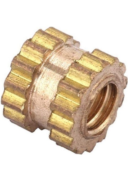 100 Adet Dişi Dişli Tırtıllı Somunlar Yuvarlak Enjeksiyon Kalıplama Pirinç Dişli Ekleme Gömme Somun Çeşitleri Kiti (M2X4 x 3.5) (Yurt Dışından)