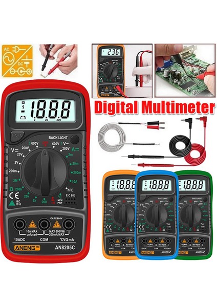 Dijital Multimetre 1999 Sayımlar Elektrik Ölçer Ac/dc Volt Ohm Test Cihazı Metre Multimetro Termokupl Ampermetre Akım Direnç Ölçer Voltmetre (Yurt Dışından)