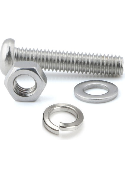 304 Paslanmaz Çelik Yuvarlak Başlı Vida Somunu Seti Çapraz Tava Kafa Makine Kombinasyon Vidası M2M3M4M5M6M8M10 (Yurt Dışından) modelleri