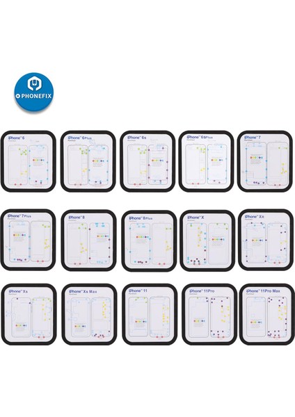 15 In 1 Manyetik Vida Kaleci Vida Tablosu Mat Iphone 6 6s 6p 7 7p 8 8p x Xs Xr Xs Max 11 Pro Max Yırtma Onarım Kılavuzu Pedi (Yurt Dışından)