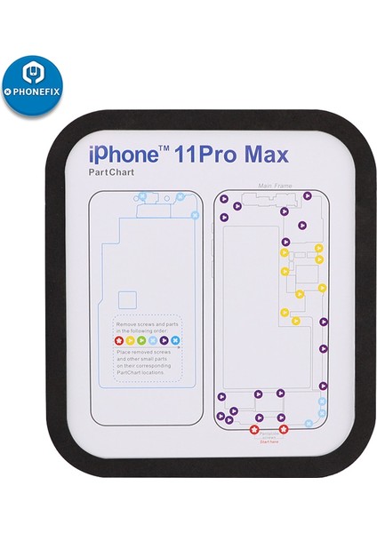 15 In 1 Manyetik Vida Kaleci Vida Tablosu Mat Iphone 6 6s 6p 7 7p 8 8p x Xs Xr Xs Max 11 Pro Max Yırtma Onarım Kılavuzu Pedi (Yurt Dışından)