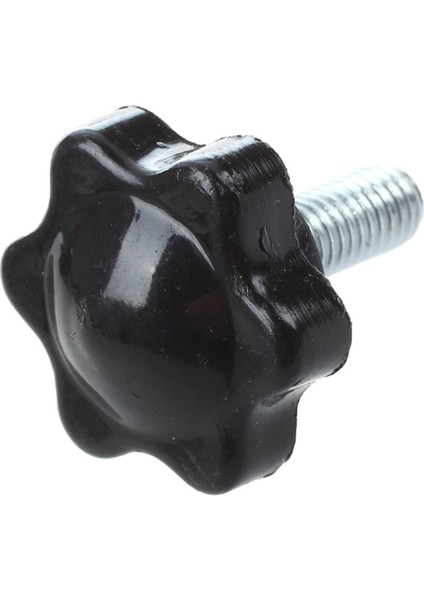 Zoroom 10 Adet M6 x 15MM Erkek Konu 25MM Hex Şekilli Kafa Sıkma Topuzu Siyah (Yurt Dışından)