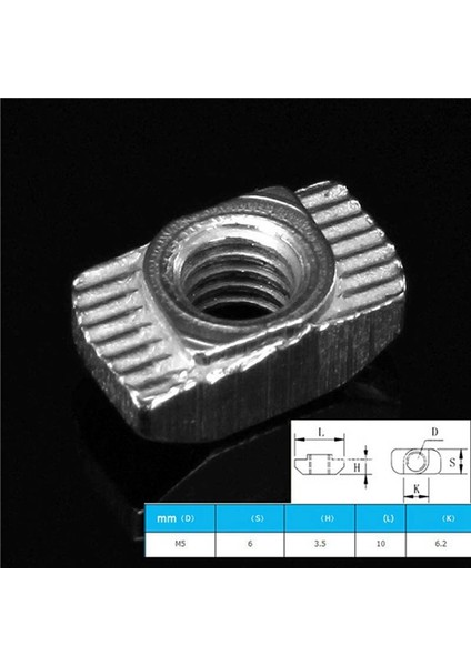 100 Adet M5 Çekiç Somun T Bağlantı Elemanı Sürgülü Somun ve 50 Adet M5X8MM Düğme Başlı Altıgen Soket Kapak Vidası Cıvata (Yurt Dışından) modelleri
