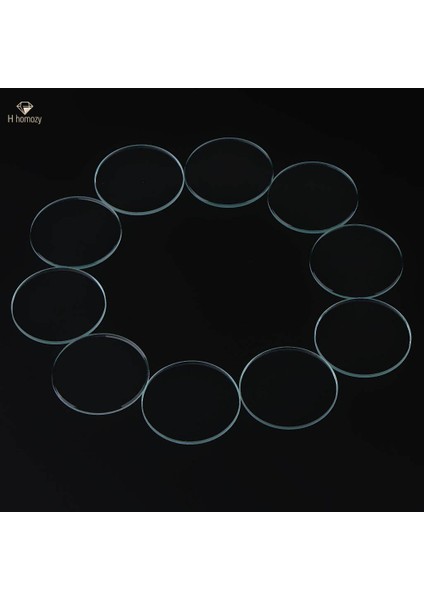 2X10 Adet 1mm Kalın Şeffaf Düz Mineral Cam Saat Parçayı Değiştirin Saatçi 22 (Yurt Dışından)
