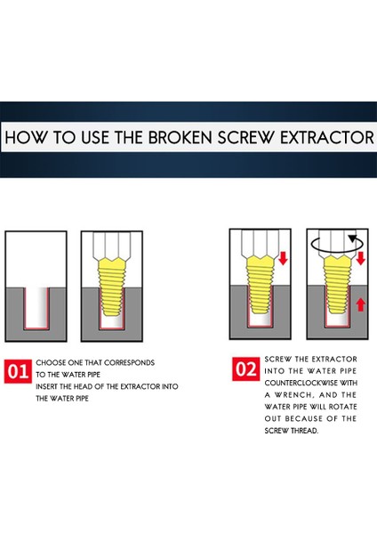 Vida Çıkarıcı Seti-1 x Çıkarıcı (101 Mm/3,97 Inç) 1 x Siyah Çubuk (103 Mm/4 Inç)-Siyah (Yurt Dışından) modelleri