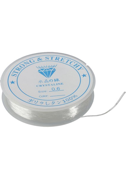 12 Metre Sl Kristal Temizle Güçlü ve Esnek Elastik Boncuk Konu Kordon Tel Takı Yapımı Stg Kolye Bilezik 0.6mm (Yurt Dışından)