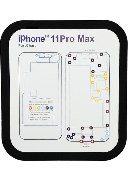 15 Adet Profesyonel Kılavuz Pedi Manyetik Vida Kaleci Grafik Mat Telefon Tamir Araçları Iphone 11 11PRO Xsmax Xr Xs x 8p 8 7 7p 6 (Yurt Dışından)