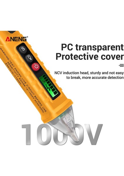 LCD Dijital Gerilim Dedektörleri 12-1000 V Ac/dc Temassız Kalem Test Cihazı Volt Metre Voltmetre Elektrik Test Kalemi (Yurt Dışından) indirimleri