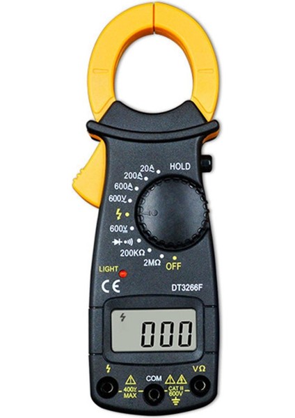 Parça Dijital Amper Pens Metre Voltmetre Ampermetre 600A Ac/dc Ohm Akım Gerilim Test Cihazı (Yurt Dışından)