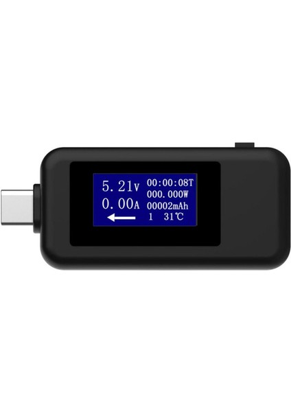 Tip-C Çok Işlevli Çift USB Voltmetre Test Cihazı Monitör Akım Gerilim Ölçer (Yurt Dışından)