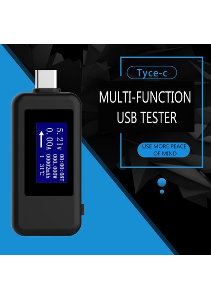 Tip-C Çok Işlevli Çift USB Voltmetre Test Cihazı Monitör Akım Gerilim Ölçer (Yurt Dışından) modelleri