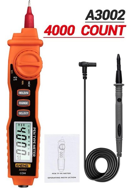 Temassız Elektrikli Dijital Multimetre Multitester Ac/dc Gerilim Direnci Diyot Süreklilik Test Cihazı Voltmetre Ampermetre Test Probu ile (Yurt Dışından)