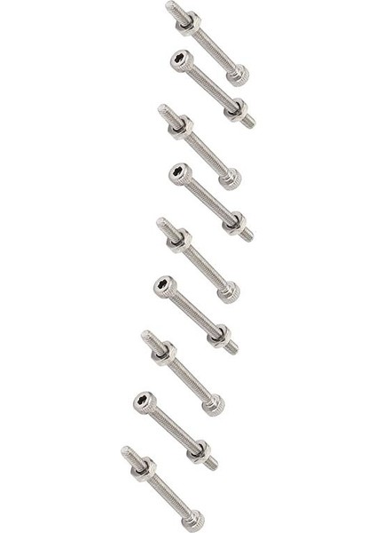 M2 x 20MM Uzun Altıgen Soket Tırtıllı Başlık Vidası Cıvata Somun Seti 20 Adet (Yurt Dışından) indirimleri